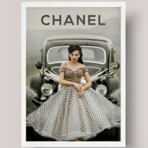 🔥 Set 2 Coco Chanel fashion couture print collection Luxury room home decor
